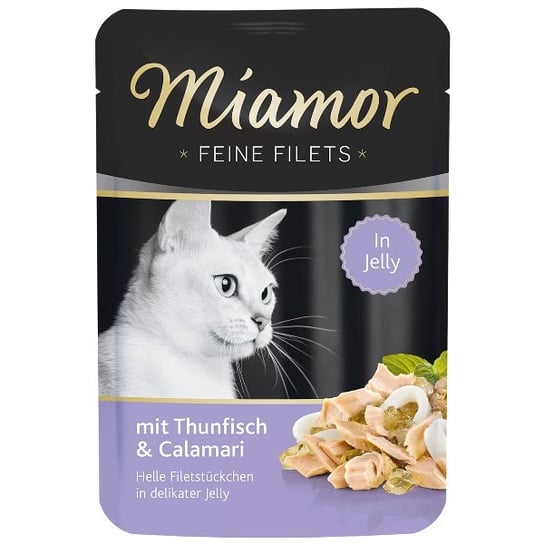 Karma dla kota Miamor Feine Filets Tuńczyk Kalmary w galaretce, 100 g Finnern