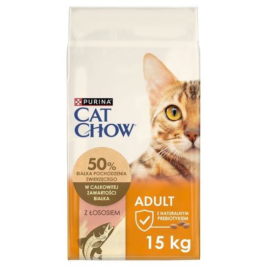 Karma dla kota PURINA Cat Chow Adult, bogata w łososia, 15 kg. Nestle