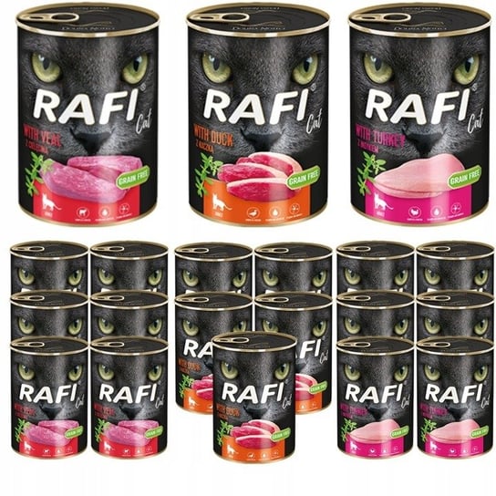 Karma dla kota Rafi Cat Adult Mix 400 g (20 Sztuk) Rafi