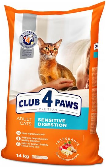 Karma dla kotów, CLUB 4 PAWS Sensitive Digestion Sucha, 14 kg Club 4 Paws