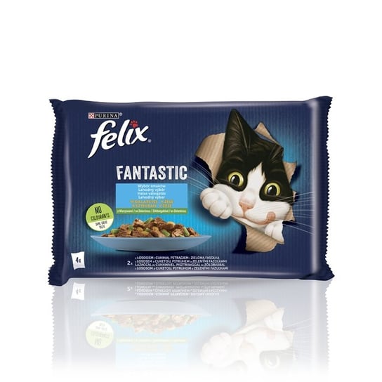 Karma dla kotów FELIX Fantastic  z warzywami w galaretce, 4x85 g. Nestle