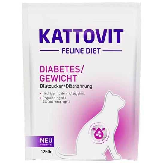 Karma dla kotów z cukrzycą, Diabetes KATTOVIT 1,25 kg. Kattovit