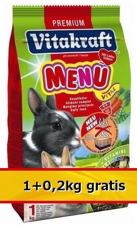 Karma dla królików miniaturowych VITAKRAFT, 1,2 kg. Vitakraft