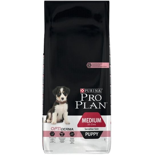 Karma dla młodych psów PRO PLAN OptiDerma Sensitive Skin Puppy Medium, 12 kg. Nestle