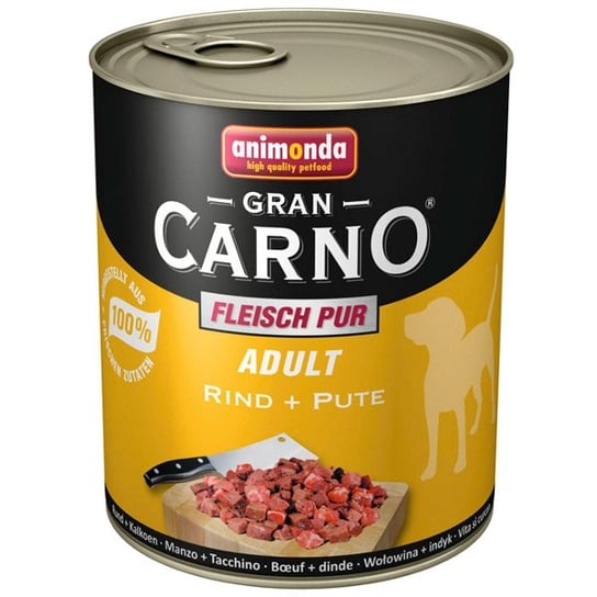 Karma dla psa ANIMONDA GranCarno Adult, wołowina i indyk, 800 g. Animonda