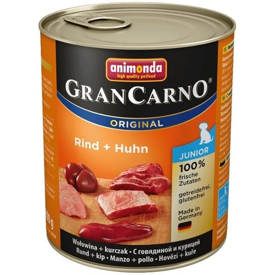 Karma dla psa ANIMONDA GranCarno Junior, wołowina i kurczak, 800 g Animonda