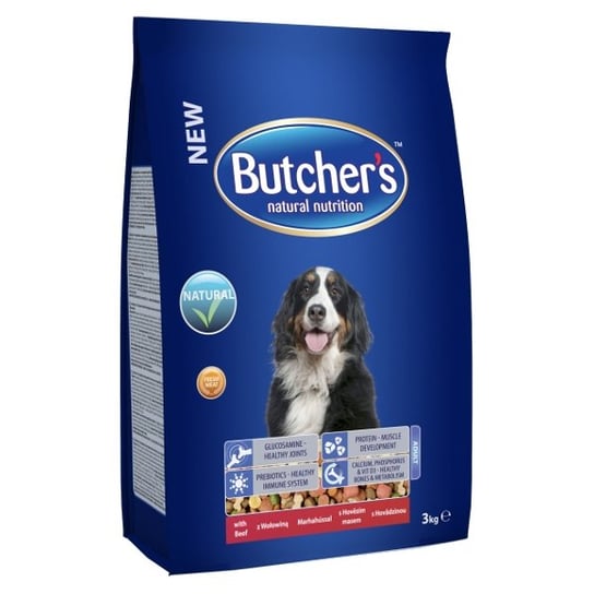 Karma dla psa BUTCHERS, wołowina, 3 kg . Butchers