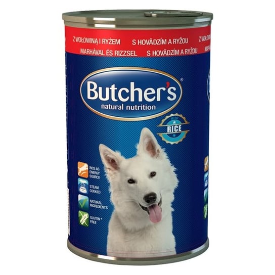 Karma dla psa BUTCHERS, wołowina i ryż, 1200 g . Butchers