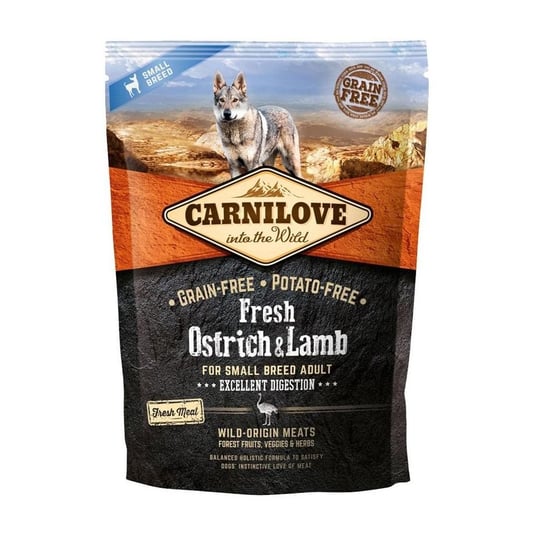 Karma dla psa CARNILOVE Small Breed Adult Fresh Ostrich & Lamb, 1,5 kg Carnilove