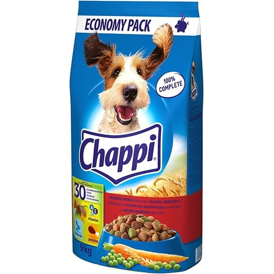 Karma dla psa CHAPPI wołowina z drobiem, 9 kg . Mars
