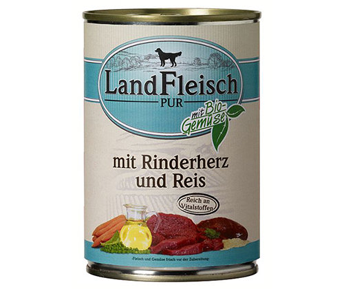 Karma dla psa DR. ALDER Land fleish, serca wołowe z ryżem sensitive, 400 g. Dr Alder's