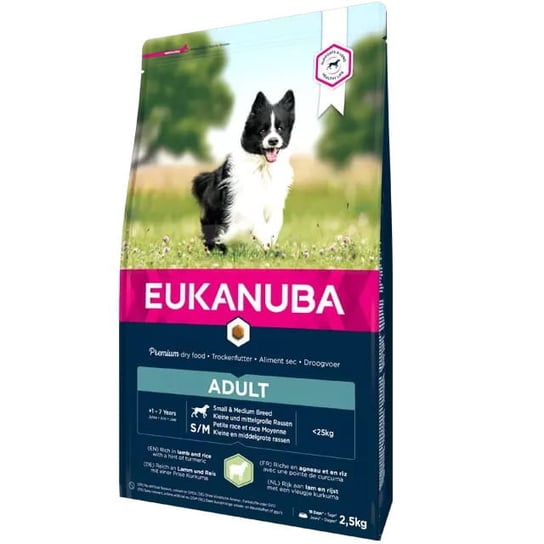 Karma Dla Psa Eukanuba Adult Small&Medium Breeds Lamb&Rice 2,5Kg Eukanuba