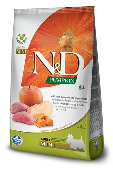 Karma dla psa Farmina N&D Pumpkin Grain Free canine BOAR AND APPLE ADULT MINI 2,5kg FARMINA