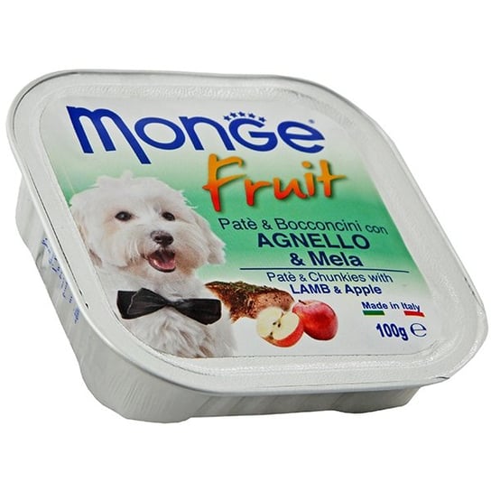 Karma dla psa MONGE Fruit, pasztet z jagnięciną i jabłkiem, 100 g Monge
