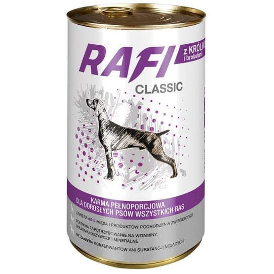 Karma dla psa RAFI Classic, królik i brokuły, 1250 g Dolina Noteci
