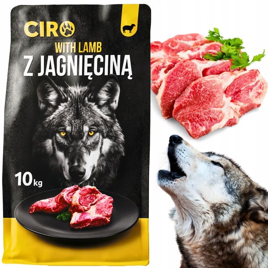 Karma dla Psa Sucha z Jagnięciną 10 kg 41% MIĘSA Ciro Wszystkie Rasy Adult Ciro