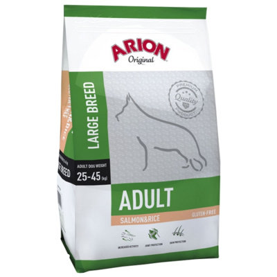 Karma dla psów dorosłych ras dużych ARION Original Adult Large, łosoś z ryżem, 12 kg. Arion