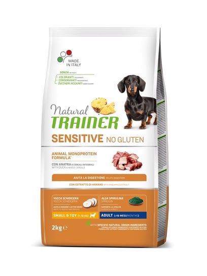Karma dla psów dorosłych ras małych TRAINER Sensitive No Gluten Mini Adult Kaczka 2 kg TRAINER