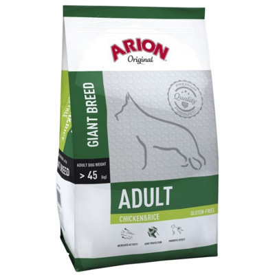 Karma dla psów dorosłych ras olbrzymich ARION Original Adult Giant, kurczak i ryż, 12 kg. Arion