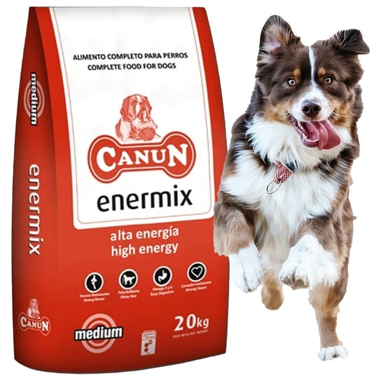 Karma dla psów dorosłych szkolących się CANUN Enermix, 20 kg Canun
