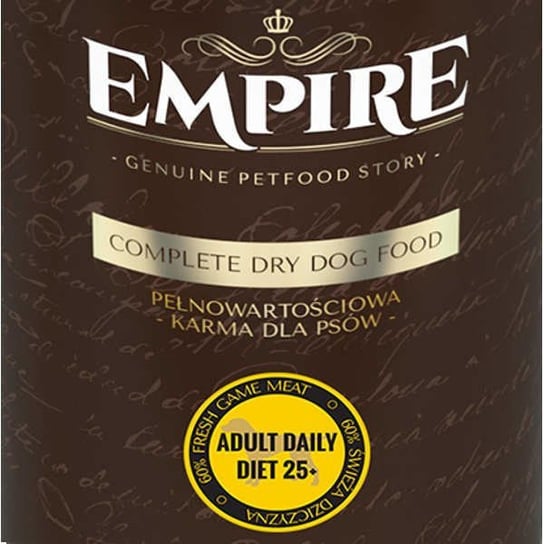 Karma dla psów EMPIRE Daily Diet, 25+, 12 kg Empire
