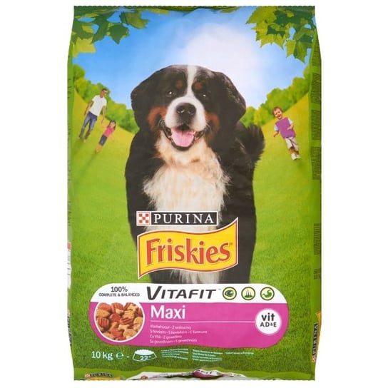 Karma dla psów FRISKIES Vitafit Maxi, wołowina, 10 kg. Purina