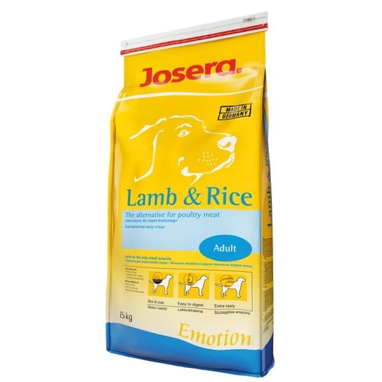 Karma dla psów JOSERA Adult, jagnięcina i ryż, 15 kg. Josera
