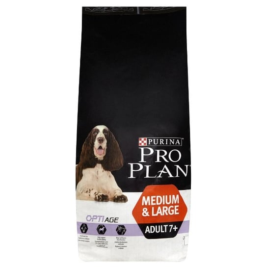 Karma dla psów PRO PLAN OptiAge Adult 7+ Medium&Large, kurczak i ryż, 14 kg. Nestle