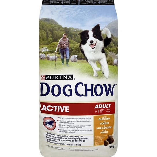 Karma dla psów PURINA Dog Chow Active Adult, z kurczakiem, 14 kg . Nestle