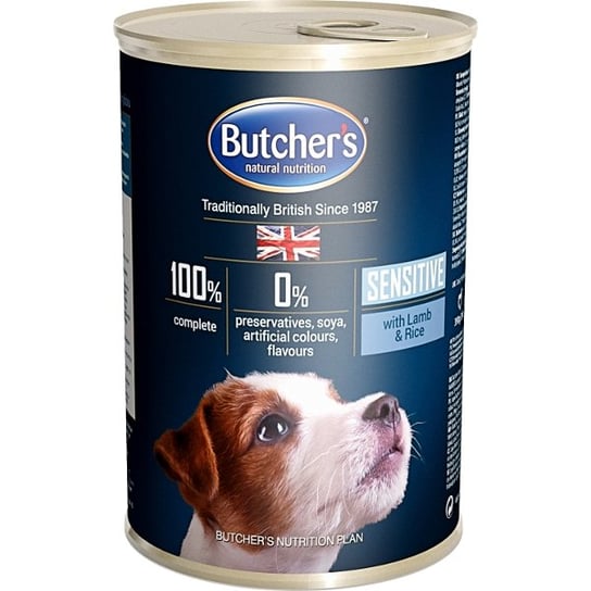 Karma dla psów wrażliwych BUTCHERS Sensitive, jagnięcina i ryż, 400 g  . Butchers
