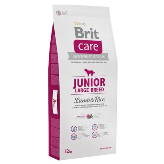 Karma hipoalergiczna dla psów BRIT Care New Junior Large Breed, jagnięcina i ryż, 12 kg. Brit