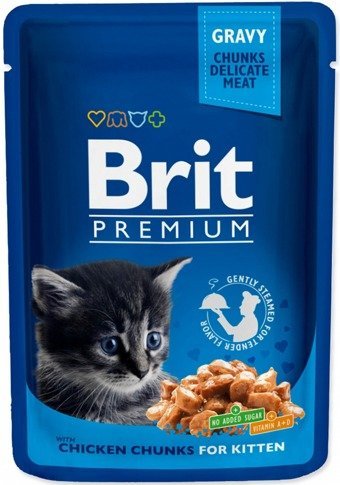 Karma mokra dla kociąt BRIT Premium Cat Kitten, kurczak, 100 g Brit