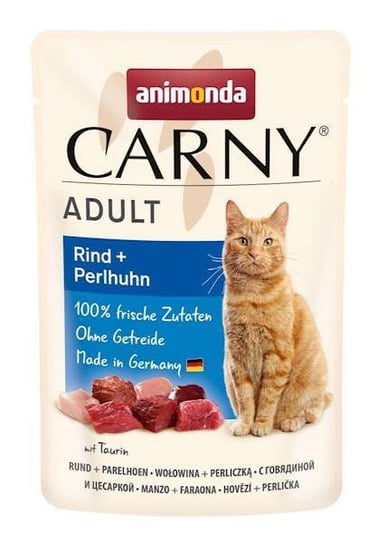 Karma mokra dla kota ANIMOND Carny Adult, wołowina i perliczka, 85 g Animonda