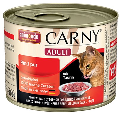 Karma mokra dla kota Animonda Carny Adult, Wołowina, 200 g Animonda