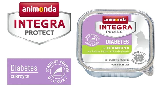 Karma mokra dla kota ANIMONDA Integra Diabetes, serca indyka, 100 g Animonda