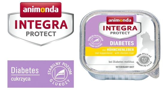 Karma mokra dla kota ANIMONDA Integra Diabetes, wątróbka kurczaka, 100 g Animonda