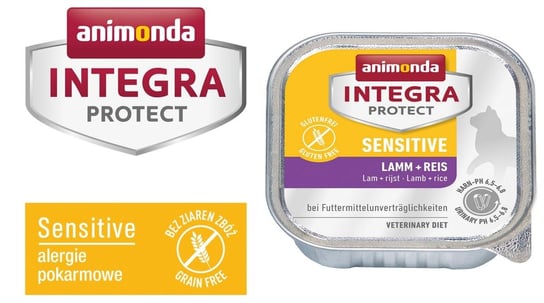 Karma mokra dla kota ANIMONDA Integra Sensitive, jagnięcina i ryż, 100 g Animonda