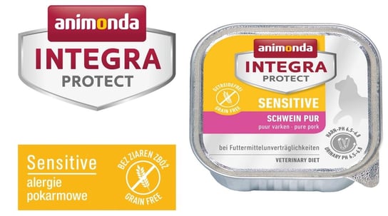 Karma mokra dla kota ANIMONDA Integra Sensitive, wieprzowina, 100 g Animonda
