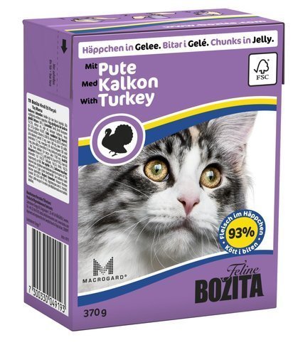 Karma mokra dla kota Bozita, kawałki w galaretce z indykiem, 370 g Bozita