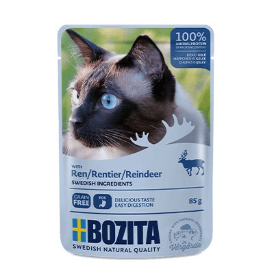 Karma mokra dla kota Bozita, kawałki w galaretce z mięsem renifera, 85 g Bozita