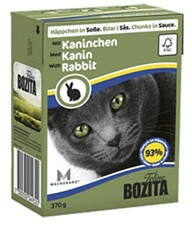 Karma mokra dla kota Bozita, kawałki w sosie z królikiem, 370 g Bozita