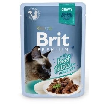Karma mokra dla kota BRIT Premium Beef Gravy Fillets 85 g Brit