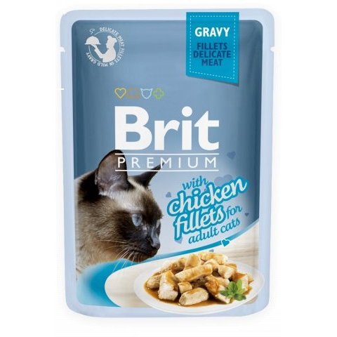 Karma mokra dla kota BRIT Premium Chicken Fillets, 85 g Brit