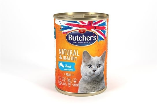 Karma mokra dla kota BUTCHER’S Natural&Healthy Cat, pstrąg, 400 g Butcher's
