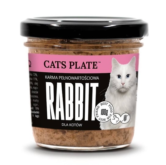 Karma mokra dla kota CATS PLANE Rabbit, 100 g Cats Plate