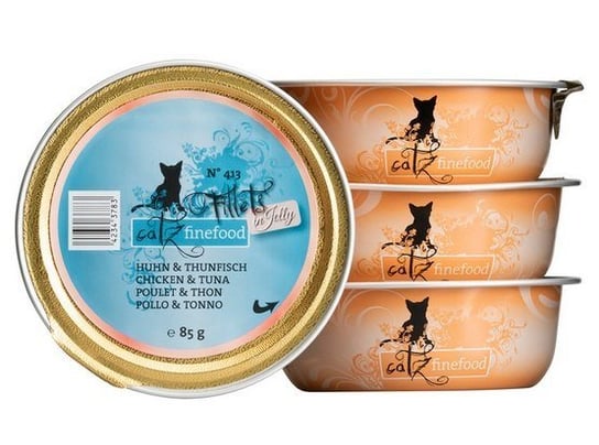 Karma mokra dla kota CATZ FINEFOOD Filety N.413, kurczak i tuńczyk, 85 g Catz Finefood