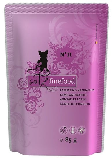 Karma mokra dla kota CATZ FINEFOOD N.11, jagnięcina i królik, 85 g Catz Finefood