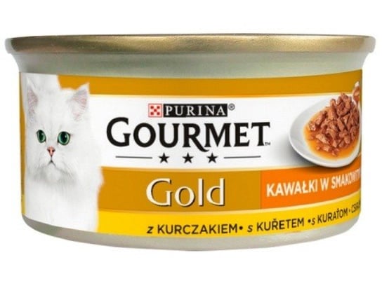 Karma mokra dla kota GOURMET Gold Sauce Delight, kurczak, 85 g GOURMET