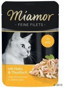 Karma mokra dla kota Miamor Feine Filets, kurczak i Tuńczyk, 100 g Miamor