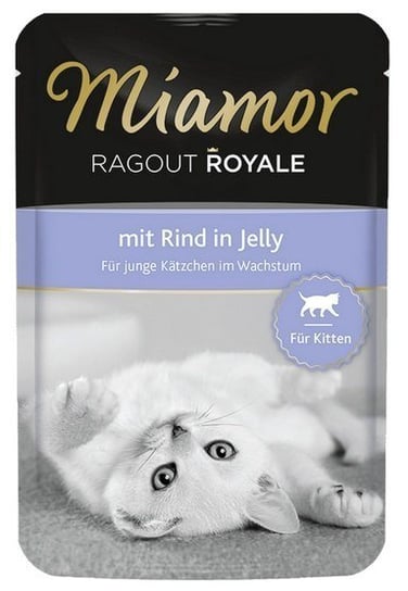 Karma mokra dla kota Miamor Ragout Royale Kitten, Wołowina w galaretce, 100 g Miamor